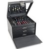 Glenor Co Makeup Organizer - Extra Large Exquisite Case w Modern Closure