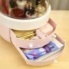 Multifunctional Makeup Organizer with Dustproof Jewelry and Cosmetic Storage