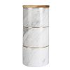 Sunddo White Ceramic Canister Set for Kitchen for Coffee Tea Sugar