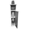 Evideco  2 in 1 Toilet Roll Holder and Storage Unit Cabinet-Oslo-Washed