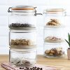 Kilner Stackable Storage Glass Jar Set, 1 Clip-Top and 2 Push-Top