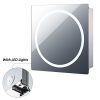 HomCom LED Ring Sliding Bathroom Mirror/Medicine Wall Cabinet