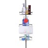 Mythinglogic Corner Shower Caddy, Adjustable Height Shower Tension Rod