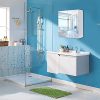 Tangkula Bathroom Medicine Cabinet, Wide Wall Mount Mirrored Cabinet