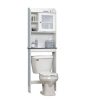 Sauder Caraway Etagere, L: 23.31" x W: 7.44" x H: 68.07", Soft White/Slate finish