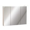 kleankin 36" x 24" Triple Door LED Bathroom Mirror Medicine Cabinet