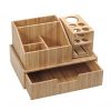 MobileVision Bamboo Makeup Organizer Complete Combo, 3 PC Set Includes
