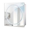 HomCom LED Ring Sliding Bathroom Mirror/Medicine Wall Cabinet