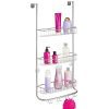 mDesign Metal Wire Over Shower Door Caddy, Bathroom Hanging Storage