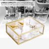 InnSweet Makeup Organizer Glass, Large Cosmetic Display Cases