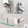 KES Bathroom Lavatory Double Glass Shelf Wall Mount, Rustproof Brushed