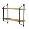 Love-KANKEI Rustic Floating Shelves Wall Mounted Industrial Wall Shelves