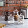 MyGift Set of 4 Clear Glass Apothecary Jars