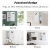 Tangkula Bathroom Cabinet, Wall-Mounted w/Single Door & Open Shelves