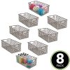 mDesign Farmhouse Decor Metal Wire Bathroom Organizer Storage Bin Basket