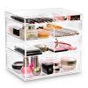 Ikee Design Acrylic Cosmetics Makeup and Jewelry Storage Case Display