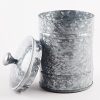 Home Essentials Set OF 3 Fiddle And Fern Galvanized Canister Set