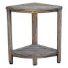 CoastalVogue Oasis 2-Tier Teak Corner Shower Shelf