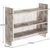 MyGift 3-Shelf Whitewashed Wall Mounted Bathroom Organizer Rack