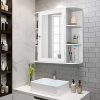 Tangkula Bathroom Cabinet, Single Door Wall Mounted Medicine Cabinet