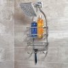 iDesign York Metal Wire Hanging Shower Caddy, Extra Wide Space for Shampoo