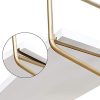 BOLUO White Floating Shelves 24 Inch 3 Tier Gold Wall Shelf for Bedroom