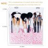 Newslly Clear Acrylic Makeup Organizer with 3 Brush Holder Compartment