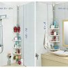 H&A Tension Shower Caddy Pole, Bathroom Corner Shower Rack