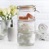 Kilner Stackable Storage Glass Jar Set, 1 Clip-Top and 2 Push-Top