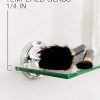 18 Inch Tempered Glass Shelf by LDR, paired with Zinc Alloy Wall