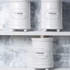 French Design White Ceramic Canister Set for Kitchen