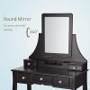 Amooly Vanity Set with Mirror Removable Makeup Organizer