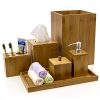 Bamboo Bathroom Accessory Set