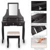 Amooly Vanity Set with Mirror Removable Makeup Organizer