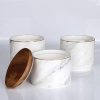 Sunddo White Ceramic Canister Set for Kitchen for Coffee Tea Sugar