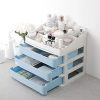 Beeiee Makeup Organizer XL Size 13.42"x10.11"x12.04" inch Cosmetic Storage Case