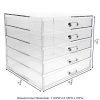 Ikee Design Premium Acrylic 5 Drawer Makeup Organizer Cosmetic Storage
