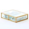 PENGKE X Large Gold Makeup Organizer,Clear Jewelry and Cosmetic Storage Case