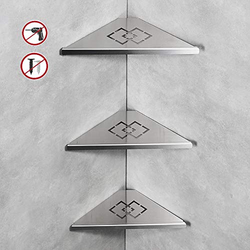 OWOFAN Shower Corner Shelf Wall Mounted 3 Tier Bathroom Corner