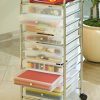 Seville Classics Large 10-Drawer Organizer Cart, White