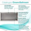 Shower Niche Inwall 12" x 24" Stainless Steel - High End Materials