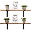 Imperative Décor Rustic Wood Floating Shelves Wall Mounted Storage Shelf