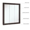 Design House Ventura Tri-View Medicine Cabinet, Espresso