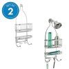 iDesign York Metal Wire Hanging Shower Caddy, Extra Wide Space for Shampoo