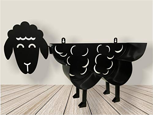 Cute Black Sheep Toilet Paper Roll Holder - Cool Novelty Free Standing
