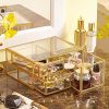 PENGKE X Large Gold Makeup Organizers,Dust Proof Cosmetic and Jewelry Storage