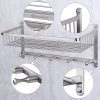HOMEIDEAS Large Capacity Shower Caddy Stainless Steel Corner Shower Basket