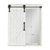 Kate and Laurel Cates Wood Wall Storage Cabinet with Vanity Mirror