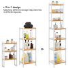 SONGMICS 7-Tier Bamboo Bathroom Shelf, Adjustable Storage Rack