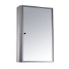 24" Stainless Steel Medicine Cabinet: Stylish Vertical Bathroom Wall Mirror with Ample Storage
